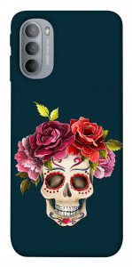 Чехол Flower skull для Motorola Moto G31