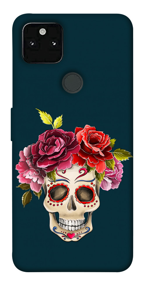 

Чехол Flower skull для Google Pixel 5A 1538198