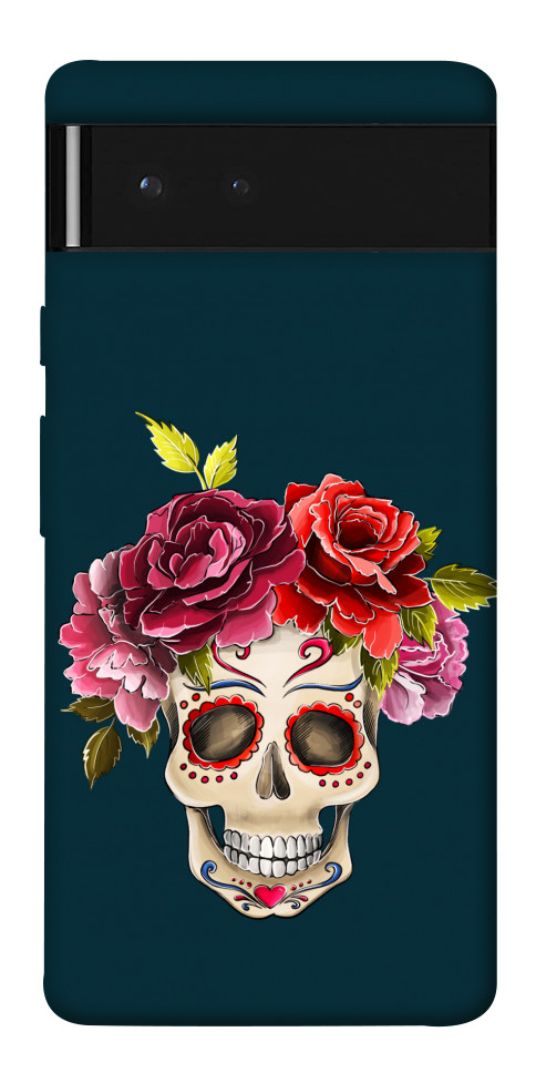 

Чехол Flower skull для Google Pixel 6 1538200