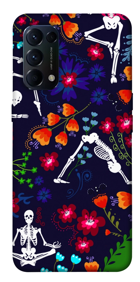 Чехол Yoga skeletons для Oppo Reno 5 4G