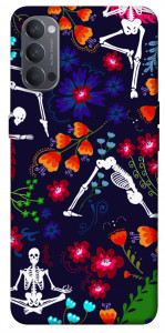 Чехол Yoga skeletons для Oppo Reno 4