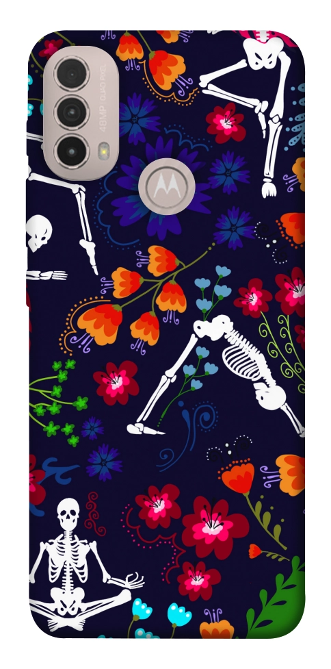 Чехол Yoga skeletons для Motorola Moto E40