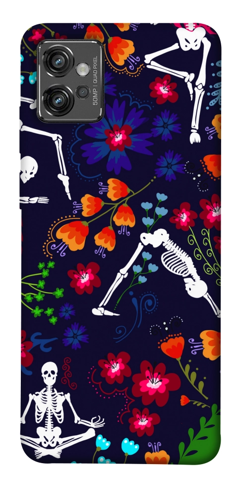 Чехол Yoga skeletons для Motorola Moto G32