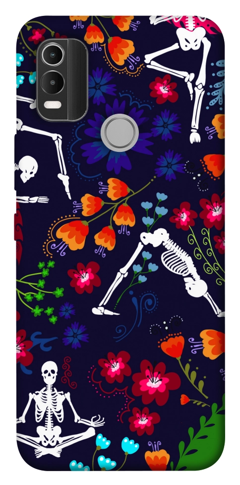 Чехол Yoga skeletons для Nokia C21 Plus