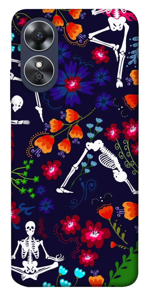 Чехол Yoga skeletons для Oppo A17