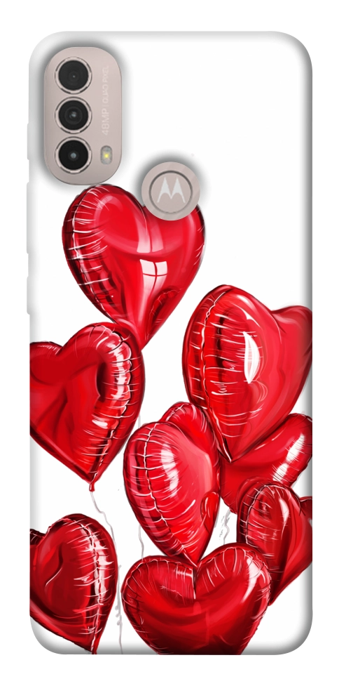 Чохол Heart balloons для Motorola Moto E40