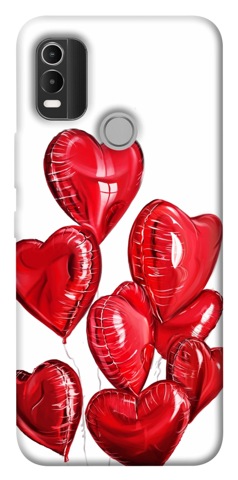 Чехол Heart balloons для Nokia C21 Plus