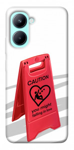 Чехол Caution falling in love для Realme C33