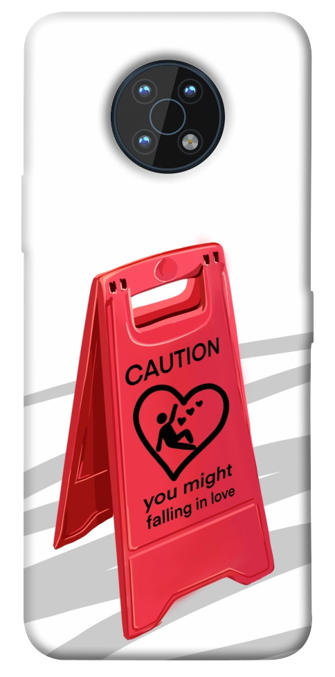 Чехол Caution falling in love для Nokia G50