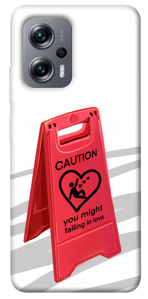 

Чохол Caution falling in love для Xiaomi Poco X4 GT 1538899
