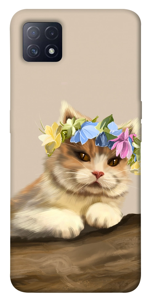 Чехол Cat in flowers для Oppo A73 5G