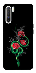 Чохол Snake in flowers для Oppo Reno 3