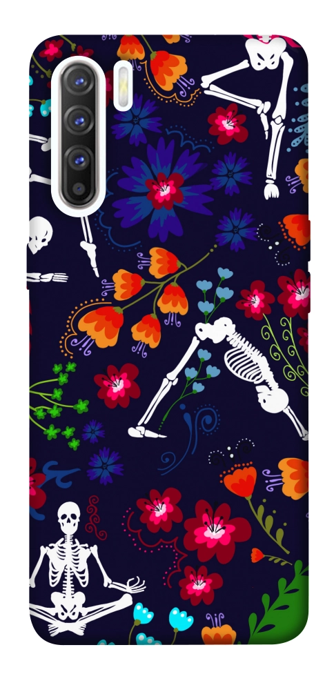 Чехол Yoga skeletons для Oppo Reno 3