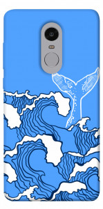 Чехол Голубой кит для Xiaomi Redmi Note 4X