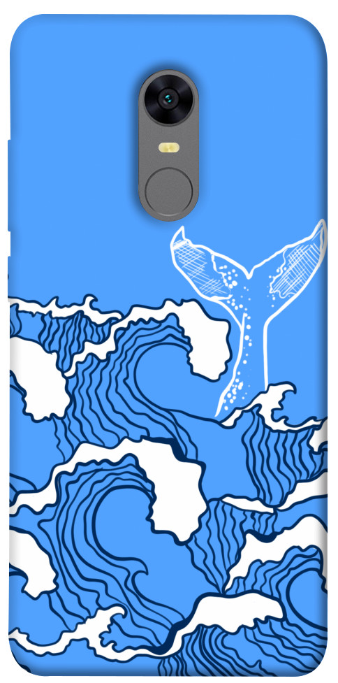 Чехол Голубой кит для Xiaomi Redmi Note 5 (Single Camera)