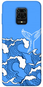 Чехол Голубой кит для Xiaomi Redmi Note 9 Pro