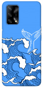Чехол Голубой кит для Oppo A74 4G
