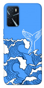Чехол Голубой кит для Oppo A16 4G