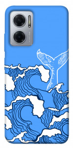 Чехол Голубой кит для Xiaomi Redmi Note 11E