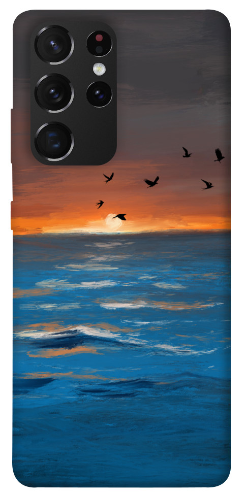 Чехол Закатное море для Galaxy S21 Ultra