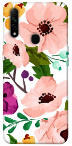 Чехол Акварельные цветы для Oppo A8
