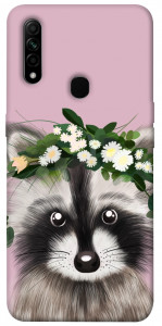 Чехол Raccoon in flowers для Oppo A8