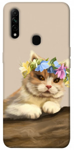 Чехол Cat in flowers для Oppo A8