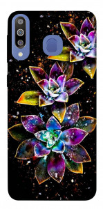 Чехол Flowers on black для Galaxy M30