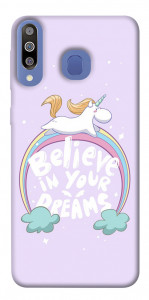 Чохол Believe in your dreams unicorn для Galaxy M30