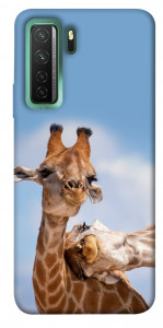 Чохол Милі жирафи для Huawei nova 7 SE