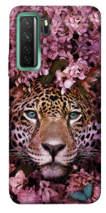 Чохол Леопард у квітах для Huawei nova 7 SE