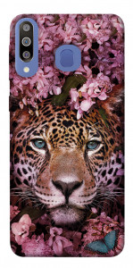 Чохол Леопард у квітах для Galaxy M30