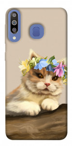 Чохол Cat in flowers для Galaxy M30