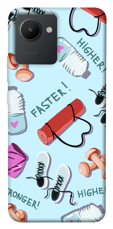 Чехол Faster! Higher! Stronger! для Realme C30s