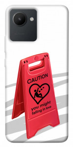 Чехол Caution falling in love для Realme C30s