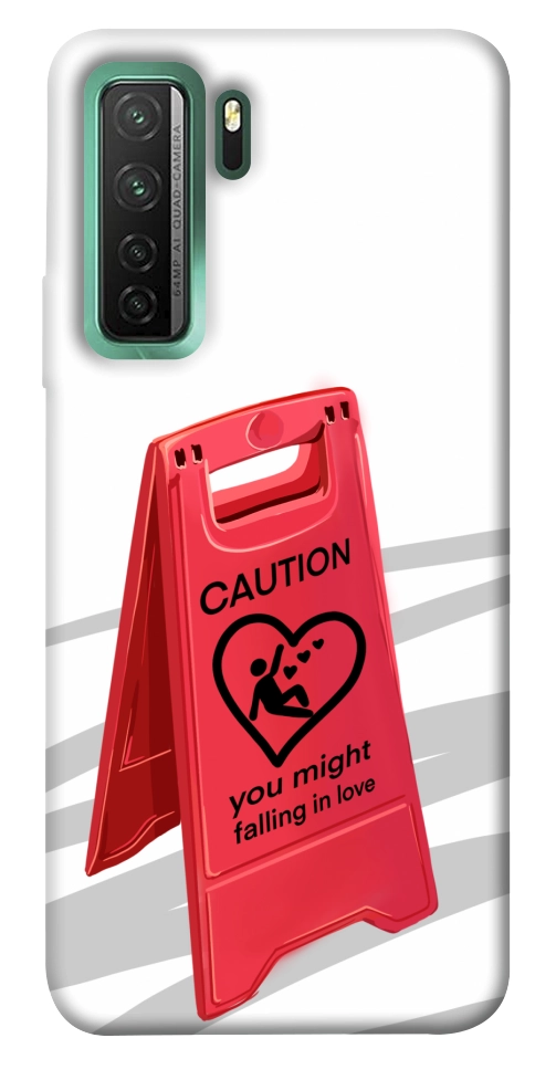 Чехол Caution falling in love для Huawei nova 7 SE