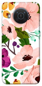 Чехол Акварельные цветы для Nokia X20