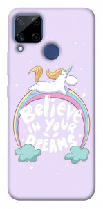 Чохол Believe in your dreams unicorn для Realme C15