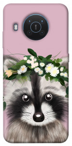 Чохол Raccoon in flowers для Nokia X20