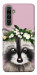 Чехол Raccoon in flowers для Realme X50 Pro