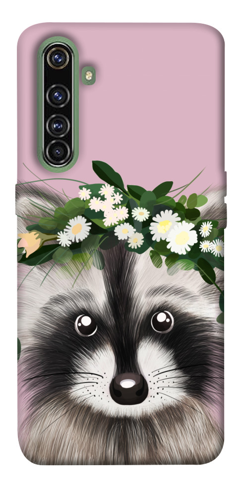 Чехол Raccoon in flowers для Realme X50 Pro