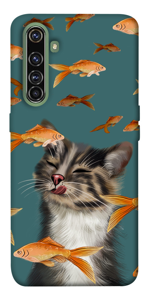 Чохол Cat with fish для Realme X50 Pro