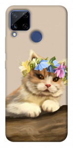 Чехол Cat in flowers для Realme C15