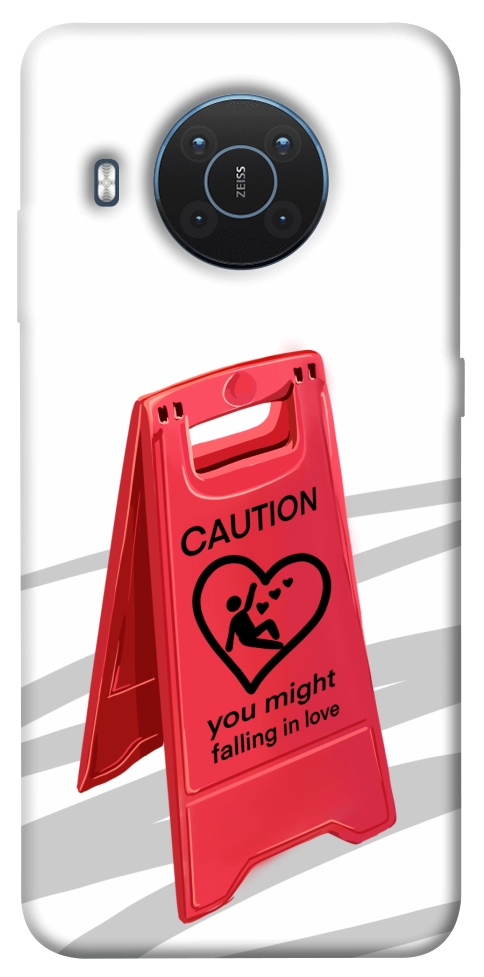 Чохол Caution falling in love для Nokia X20