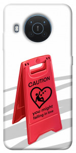 Чохол Caution falling in love для Nokia X10