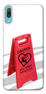 Чохол Caution falling in love для Huawei Y6 Pro (2019)