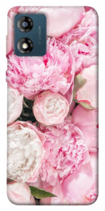 Чохол Pink peonies для Motorola Moto E13