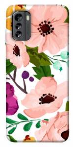 Чехол Акварельные цветы для Nokia G60