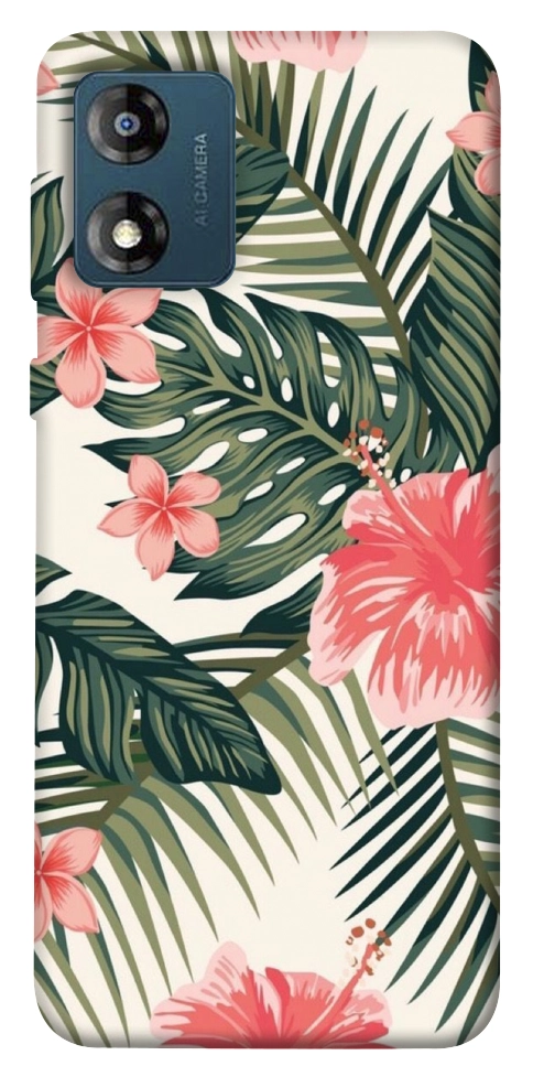 Чехол Tropic flowers для Motorola Moto E13