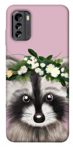 Чохол Raccoon in flowers для Nokia G60